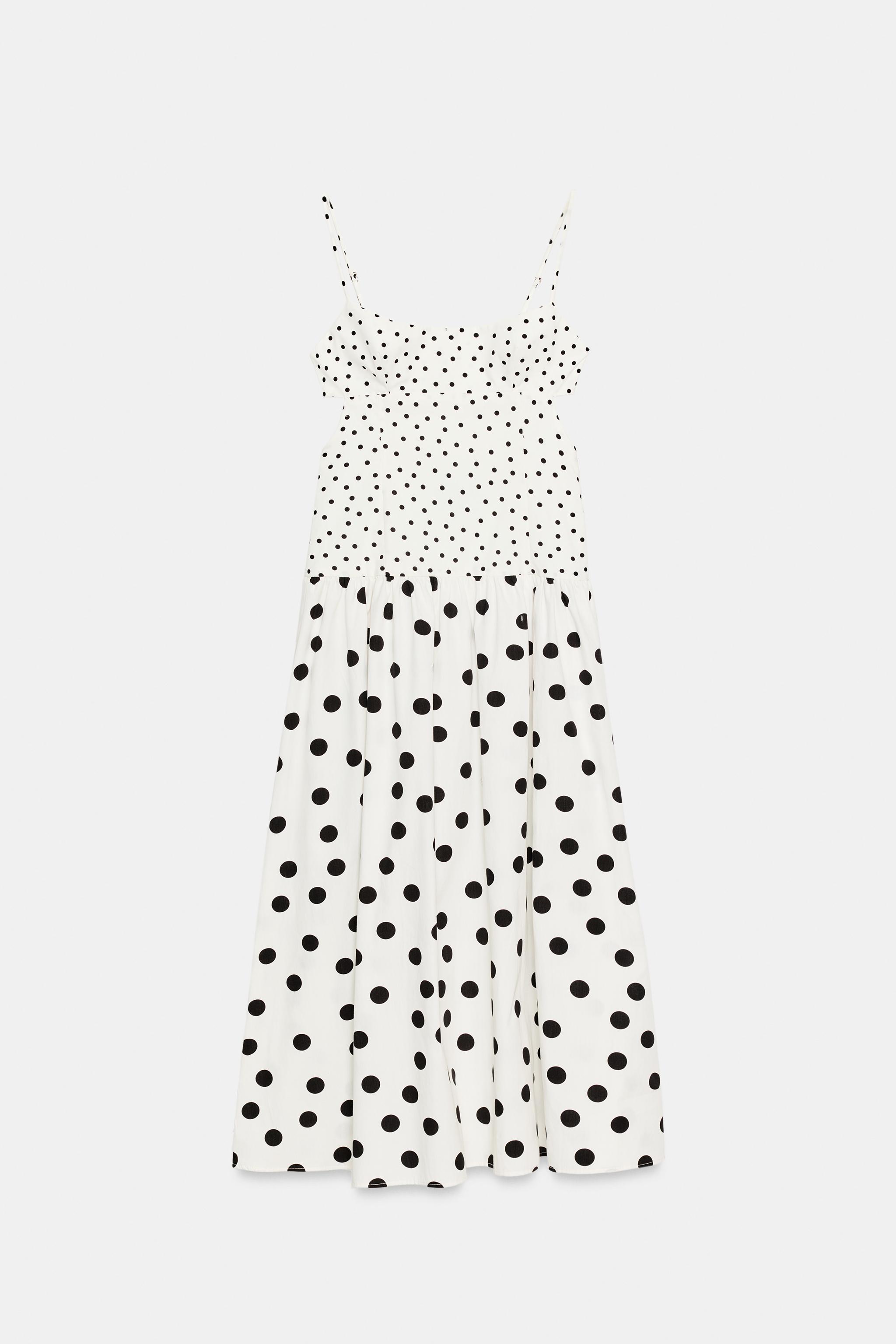 POLKA DOT STRAPPY MIDI DRESS